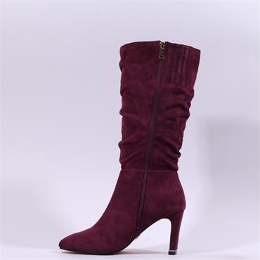 Una Healy Chameleon Ruffle Long Boot - Cranberry